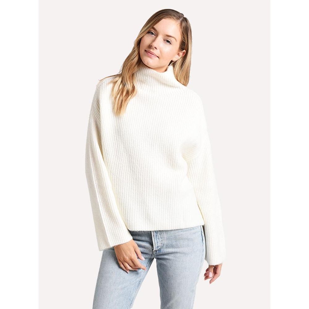 Evereve John & Jenn Luca Sweater‎ Ivory Soft Turtleneck Size Medium NWT